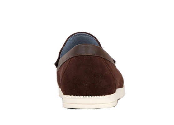 Sepatu Pria Casual yang awet Tassels Flat Loafer Pria Sepatu Pengemudi Kulit Brown