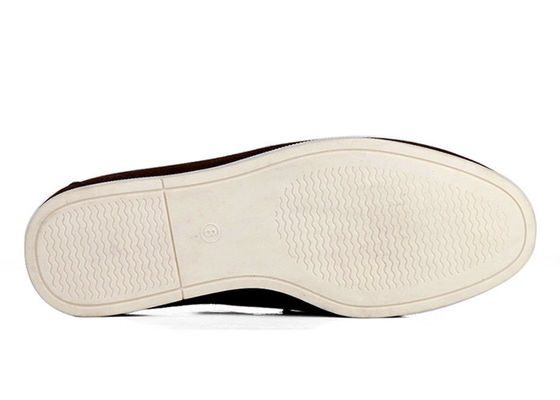 Sepatu Pria Casual yang awet Tassels Flat Loafer Pria Sepatu Pengemudi Kulit Brown