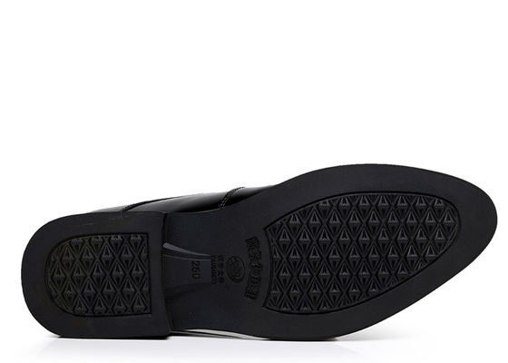Hitam Oxford renda naik lift pria sepatu solid slip - pada merek pakaian sepatu untuk pria