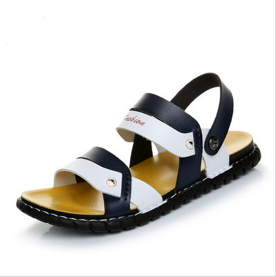 Pria mewah Summer Slip On Sandal, Sandal kulit buatan tangan khusus