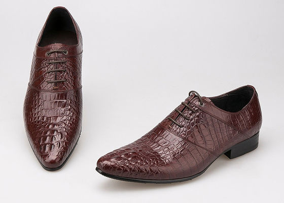 100% kulit asli pria sepatu gaun pengantin tahan lama Goodyear Welted sepatu kulit