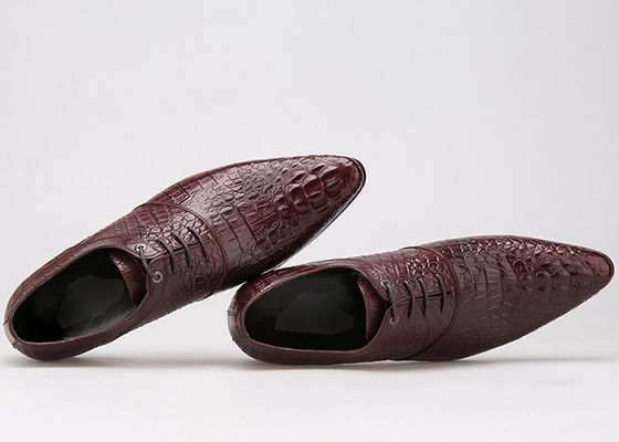 100% kulit asli pria sepatu gaun pengantin tahan lama Goodyear Welted sepatu kulit