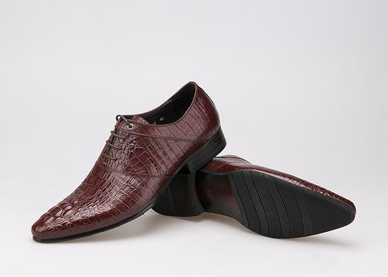 100% kulit asli pria sepatu gaun pengantin tahan lama Goodyear Welted sepatu kulit