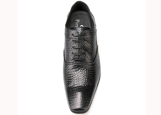 7 Cm Hitam tebal tumit pria gaun pengantin Hitam / coklat sepatu pria sepatu kulit paten