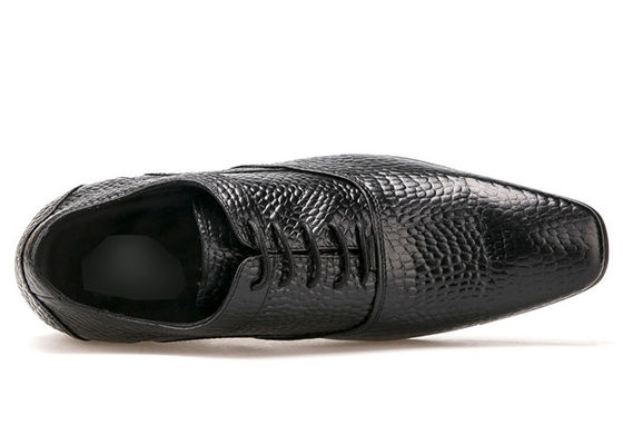 7 Cm Hitam tebal tumit pria gaun pengantin Hitam / coklat sepatu pria sepatu kulit paten
