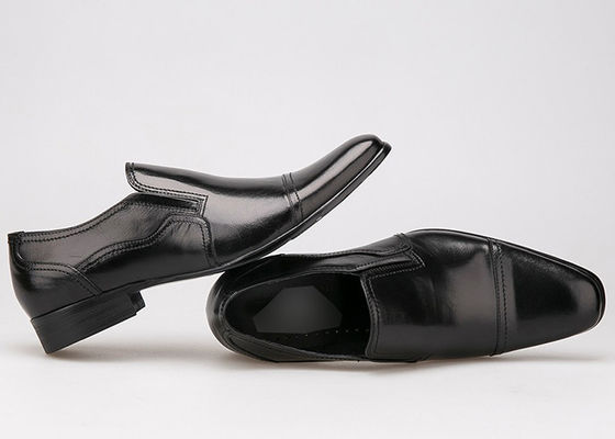 Bisnis Formal Pakaian Pernikahan Pria Sepatu Pakai tahan Letak Kulit Hitam Slip On Sepatu