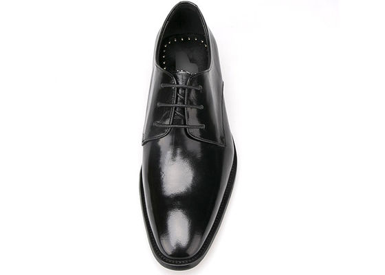 Sepatu Pakaian Kulit Pria Italia Sepatu Pakaian Rantai Hitam Untuk Kantor Bisnis