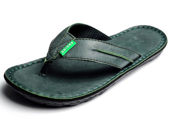 Flip Flop Pria Sepatu Kulit Disesuaikan Musim Panas Pria Desainer Slip On Shoes