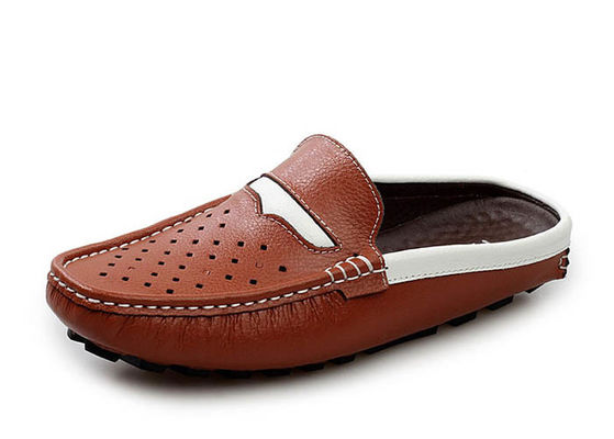 Fashion Musim Panas Kulit Asli Pria Sandal / Pria Slipper Kulit Sapi