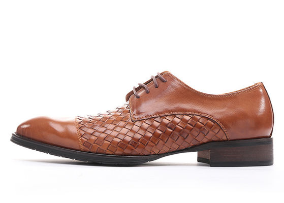 Pesta / Pernikahan Pria Pakaian Formal Sepatu Round Toe Pria Brown Derby Sepatu