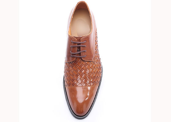 Pesta / Pernikahan Pria Pakaian Formal Sepatu Round Toe Pria Brown Derby Sepatu