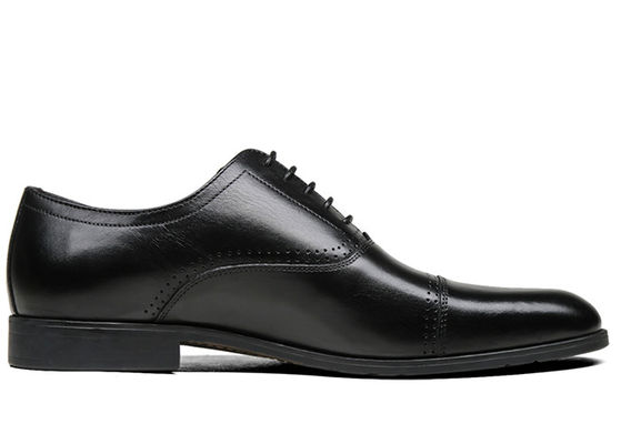 Oxford kulit asli pria pakaian sepatu, mewah renda sepatu Derby untuk pria