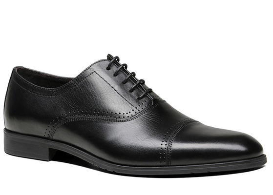 Oxford kulit asli pria pakaian sepatu, mewah renda sepatu Derby untuk pria