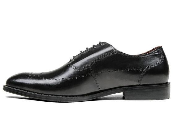 Flats Pria Hitam Oxford Sepatu Insole Nyaman Mengikat Sepatu Bisnis Pakaian