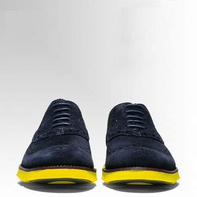 Sepatu Pria Casual Biru Sepatu Suede Ringan Untuk Latihan Luar Ruangan