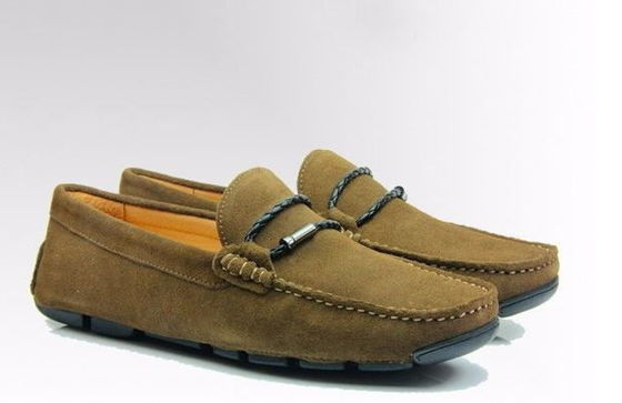 Men Handmade Suede Sepatu Berjalan Non Slip Kulit Asli Moccasin Sepatu Gommino