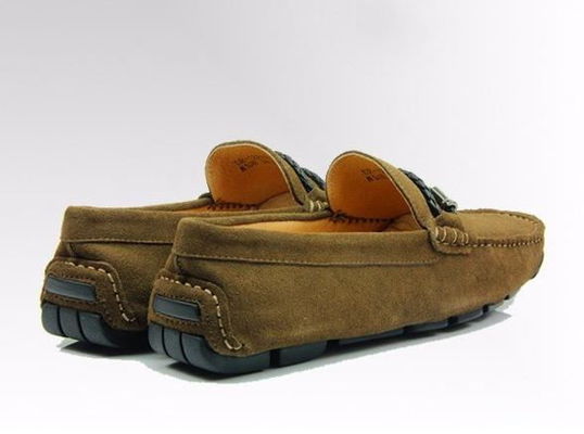 Men Handmade Suede Sepatu Berjalan Non Slip Kulit Asli Moccasin Sepatu Gommino