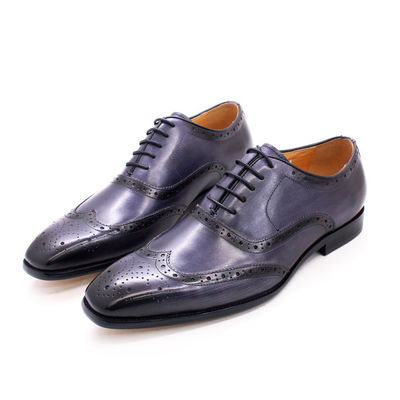 Fashion kulit asli pria sepatu, pakaian formal dewasa sepatu pria