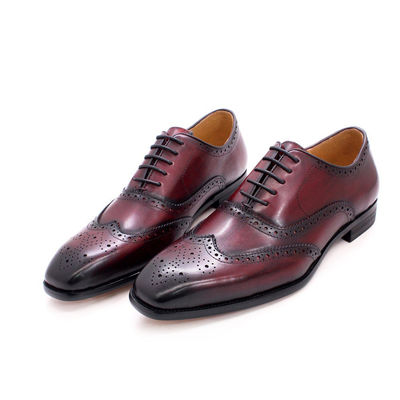 Fashion kulit asli pria sepatu, pakaian formal dewasa sepatu pria