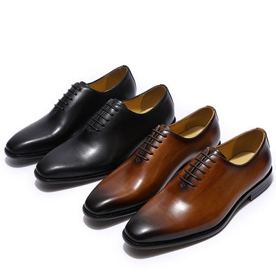 Sepatu Pria Kulit Asli Italia Sepatu Bisnis Hitam / Biru