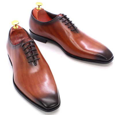 Sepatu Pria Kulit Asli Italia Sepatu Bisnis Hitam / Biru