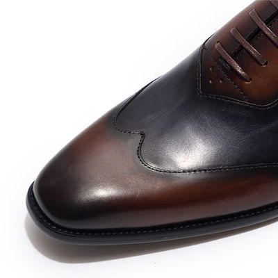 OEM formal pria pakaian sepatu hak tinggi rendah pria Goodyear Welted sepatu
