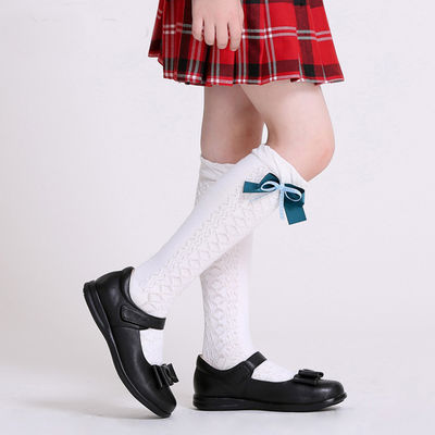 Sepatu sekolah kulit paten Unisex Flat Heel dengan tali Sol karet