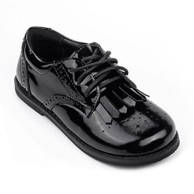 Sepatu sekolah kulit unisex ukuran 26-40 gadis Tassel sepatu kulit