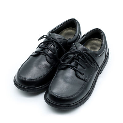 Anak laki-laki mengikat kulit bulat kaki sekolah sepatu unisex untuk semua musim