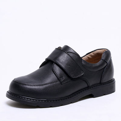 Slip On Boys School Shoes Hitam Casual Anak-anak sepatu kulit