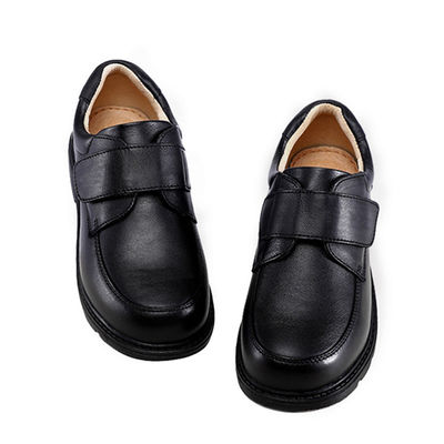 Slip On Boys School Shoes Hitam Casual Anak-anak sepatu kulit