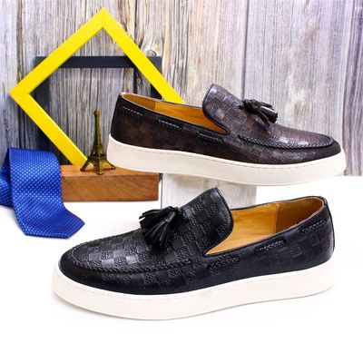 Kulit Pria Casual Slip On Sneakers Sepatu 1,2kg 40-45 Ukuran