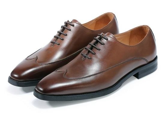 Derby Brogue Oxford Pria Kulit Pakaian Sepatu klasik buatan tangan Dengan layanan OEM