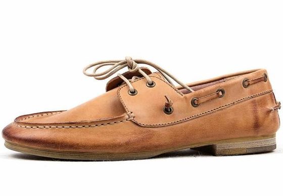 Sepatu Pria Casual Kulit Bakar / Sepatu Perahu Handsewn Mewah