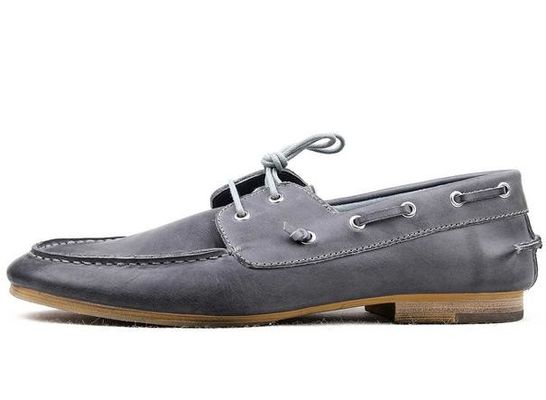 Sepatu Pria Casual Kulit Bakar / Sepatu Perahu Handsewn Mewah