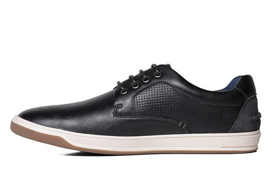 Klasik Designer Men Lace Up Casual Flat Shoes, Sepatu olahraga
