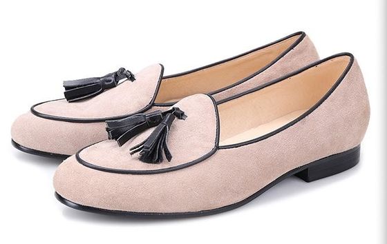 Suede Tassel Pria Sandal Berkilau, Perjamuan Pria Sandal Berkilau Merokok