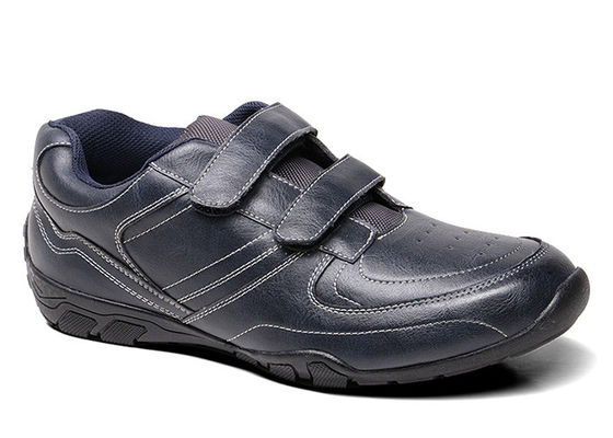 Sepatu olahraga pria tahan lama, Velcro berjalan pria santai sepatu renda