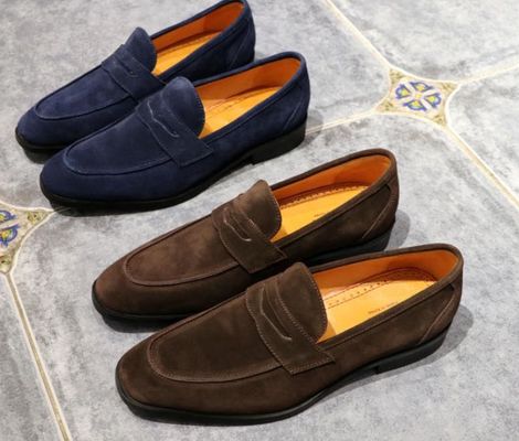 Custom Mens Kulit Dress Shoes Goodyear Shoe 100% buatan tangan Kulit asli Loafers