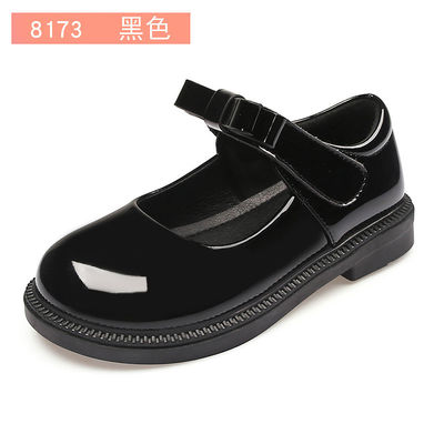 Flat Heel Gadis Kulit Sepatu Sekolah Dasi untuk Hari-hari Sekolah Aktif