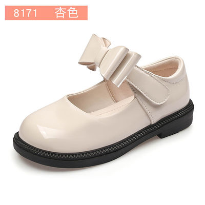 Flat Heel Gadis Kulit Sepatu Sekolah Dasi untuk Hari-hari Sekolah Aktif