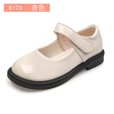 Flat Heel Gadis Kulit Sepatu Sekolah Dasi untuk Hari-hari Sekolah Aktif