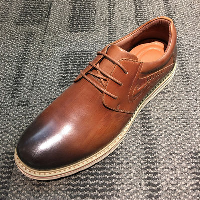Lace Up Men Walking Casual Leather Boots, Pria Hitam Casual Footwear