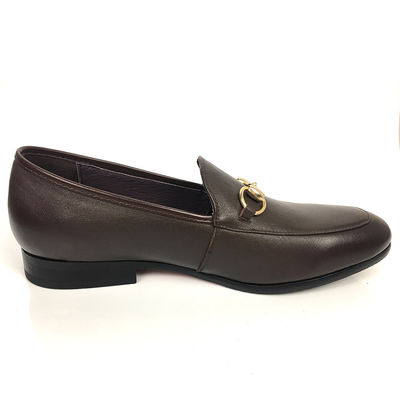 Slip On Comfortable Boat Pu Mens Brown Leather Shoes Musim semi / musim panas / musim gugur