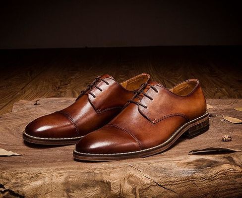 Waterproof Pria gaun pengantin Sepatu renda sampai Flat Heel Bergaris Slip On Sepatu
