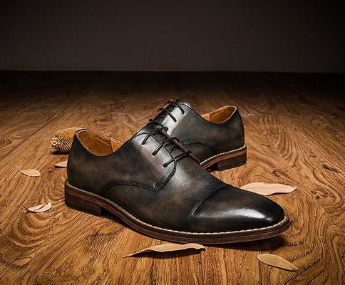 Waterproof Pria gaun pengantin Sepatu renda sampai Flat Heel Bergaris Slip On Sepatu