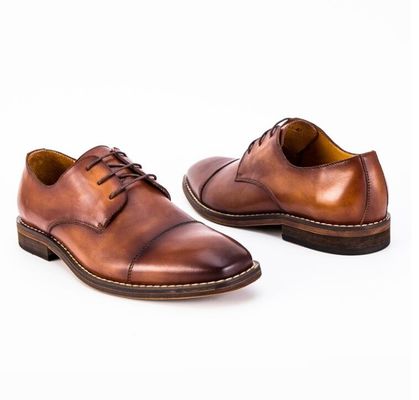 Waterproof Pria gaun pengantin Sepatu renda sampai Flat Heel Bergaris Slip On Sepatu