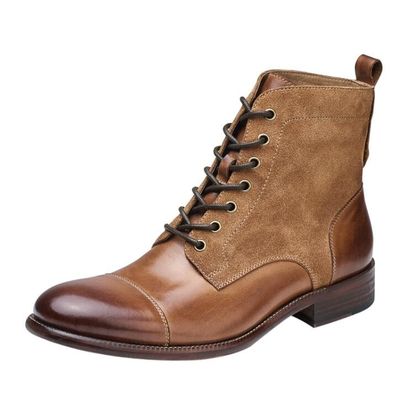 Winter Mens Suede Desert Boots Fashion Italian Ankle Boots dengan Zipper Side