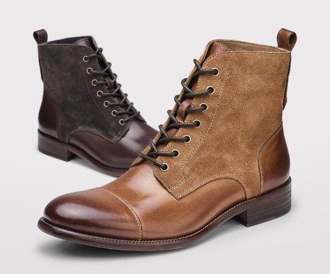 Winter Mens Suede Desert Boots Fashion Italian Ankle Boots dengan Zipper Side