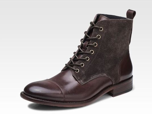 Winter Mens Suede Desert Boots Fashion Italian Ankle Boots dengan Zipper Side